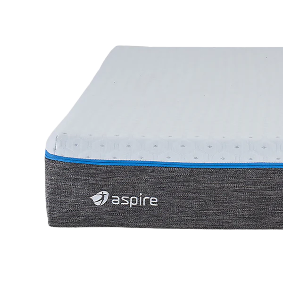 Aspire ComfiMotion Memory Foam Mattress Portobello Grey Sides King Single