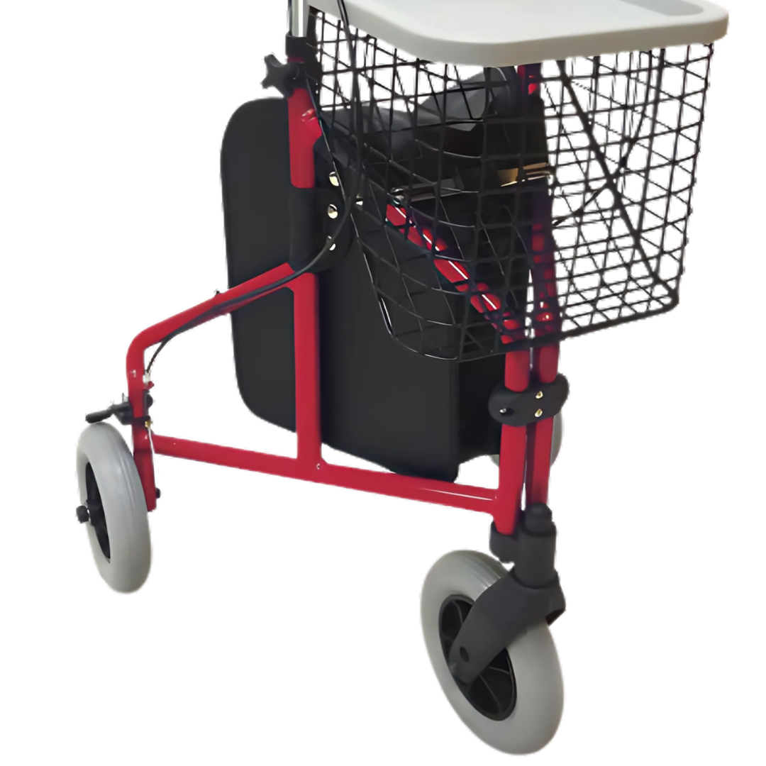 Aspire Tri-Wheel Walker – Lightweight 3-Wheel Rollator with Seat & Storage