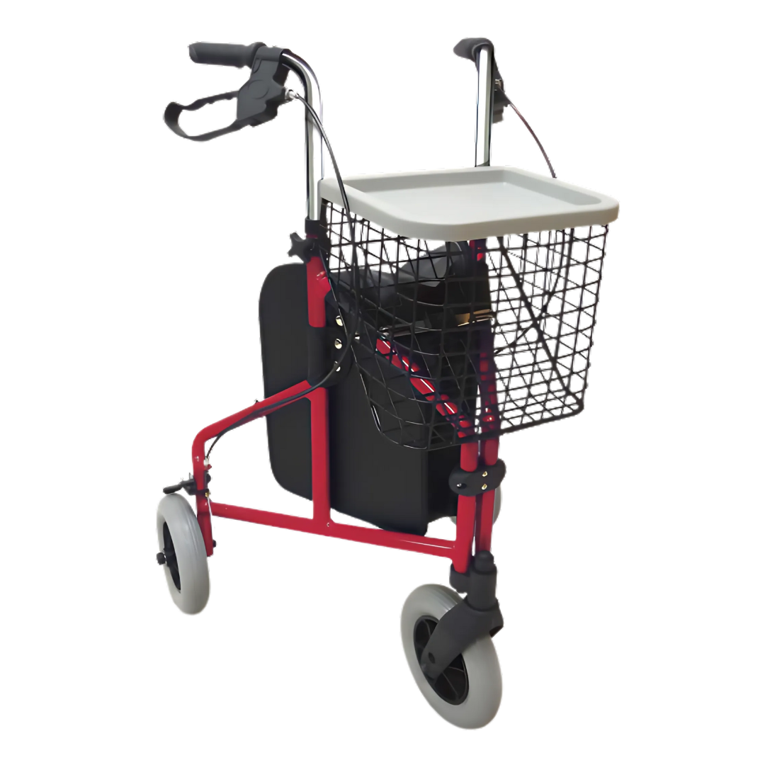 Aspire Tri-Wheel Walker – Lightweight 3-Wheel Rollator with Seat & Storage