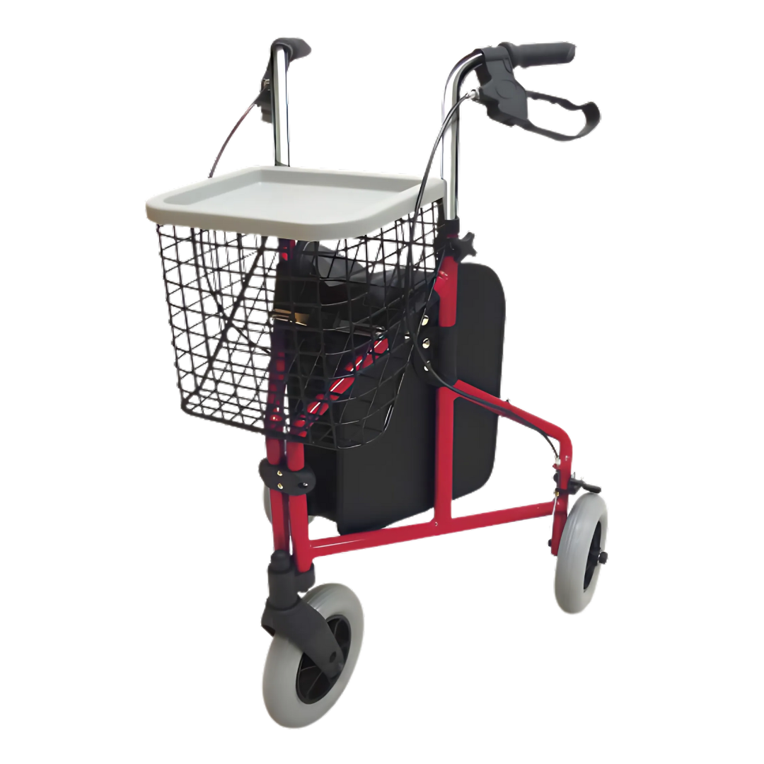 Aspire Tri-Wheel Walker – Lightweight 3-Wheel Rollator with Seat & Storage