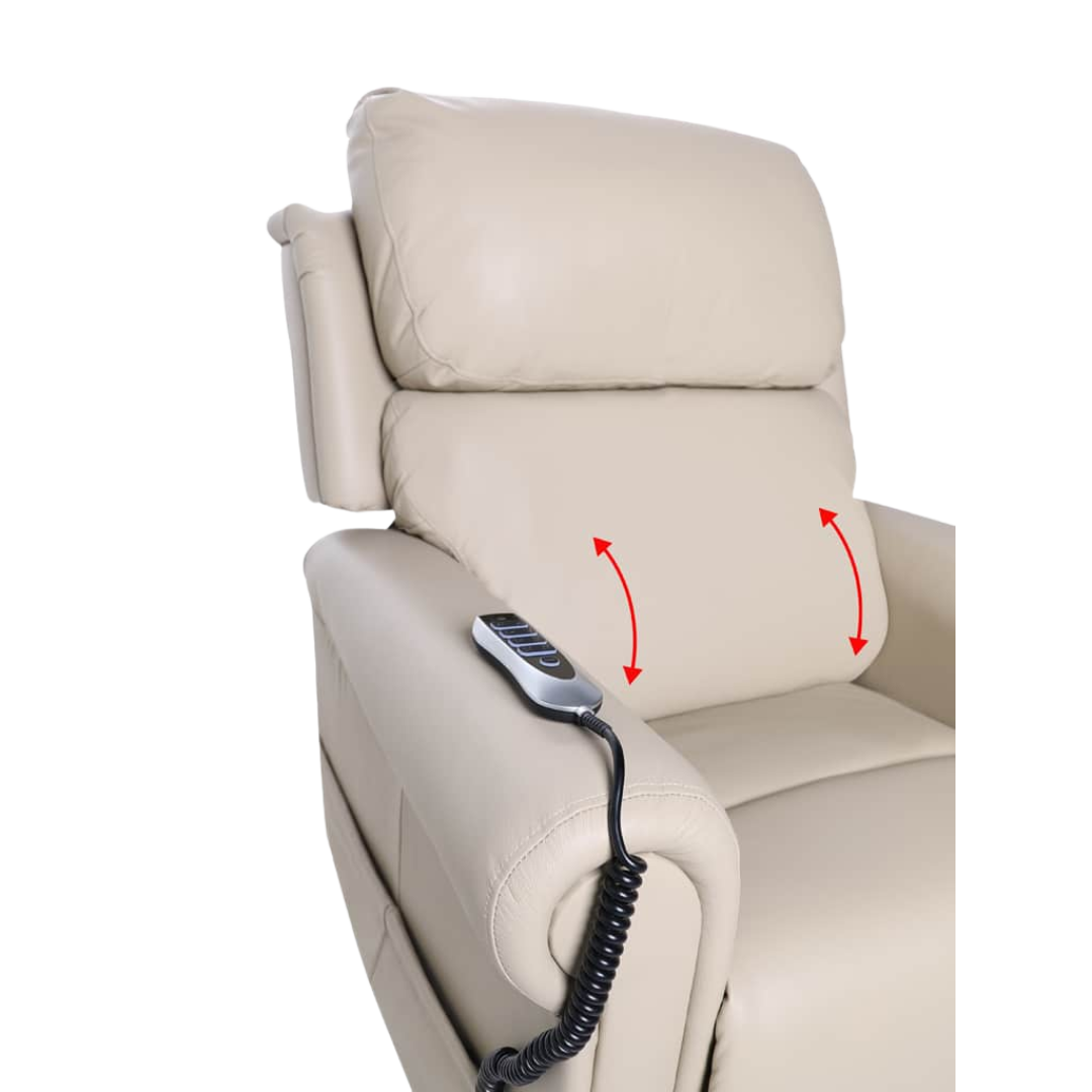 AAL - Quad Motor with Head & Lumbar Power Royale Chadwick Leather Taupe Beige