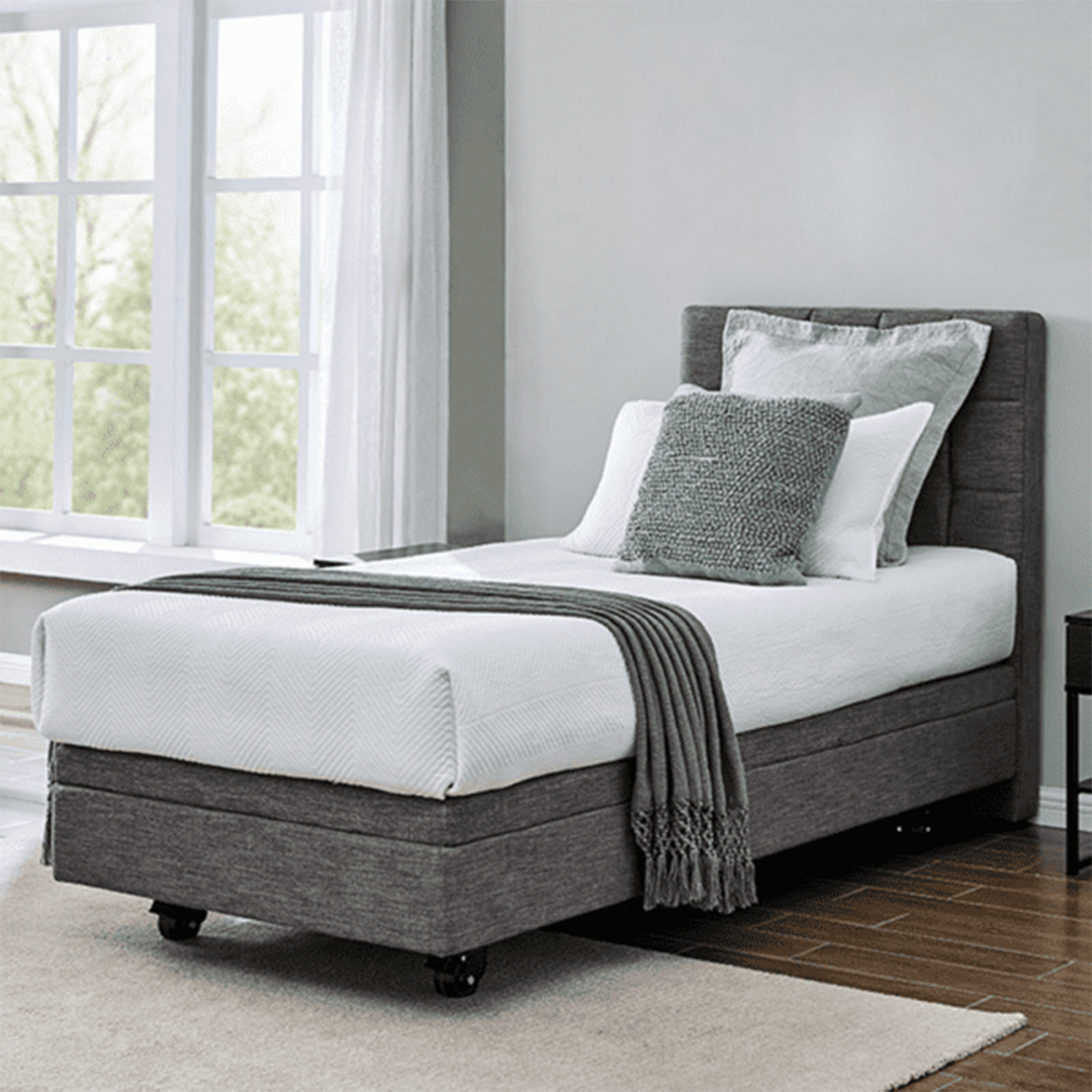 Aspire ComfiMotion Activ Care Ultra Low Bed Portobello Grey Long Single