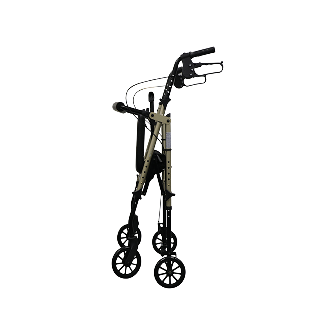 Aspire Flex 6 Adjustable Seat Walker 6" Wheel Champagne