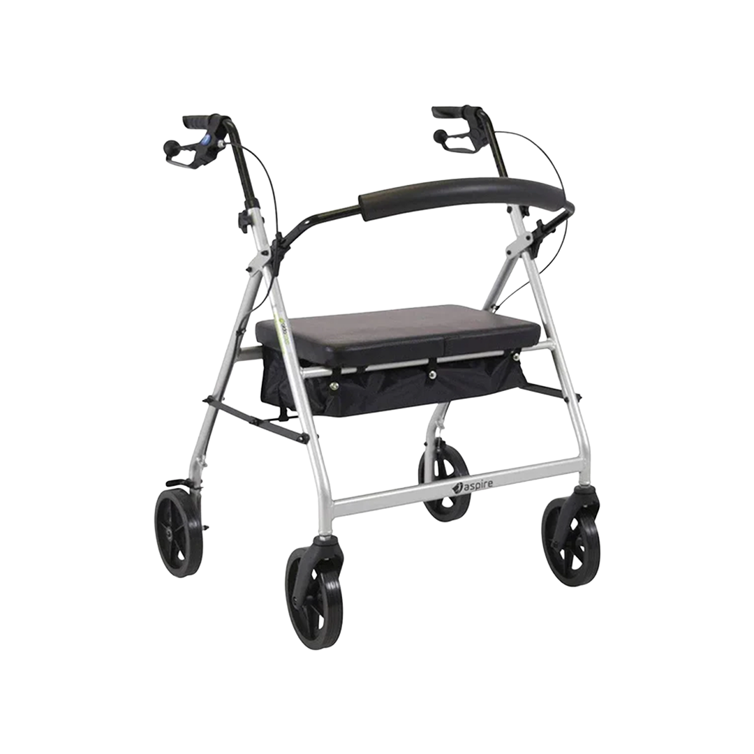 Aspire XL Seat Walker/Rollator Silver