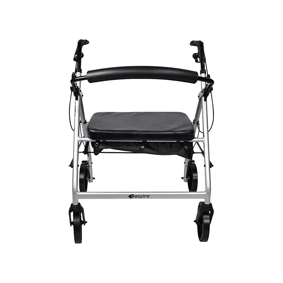 Aspire XL Seat Walker/Rollator Silver