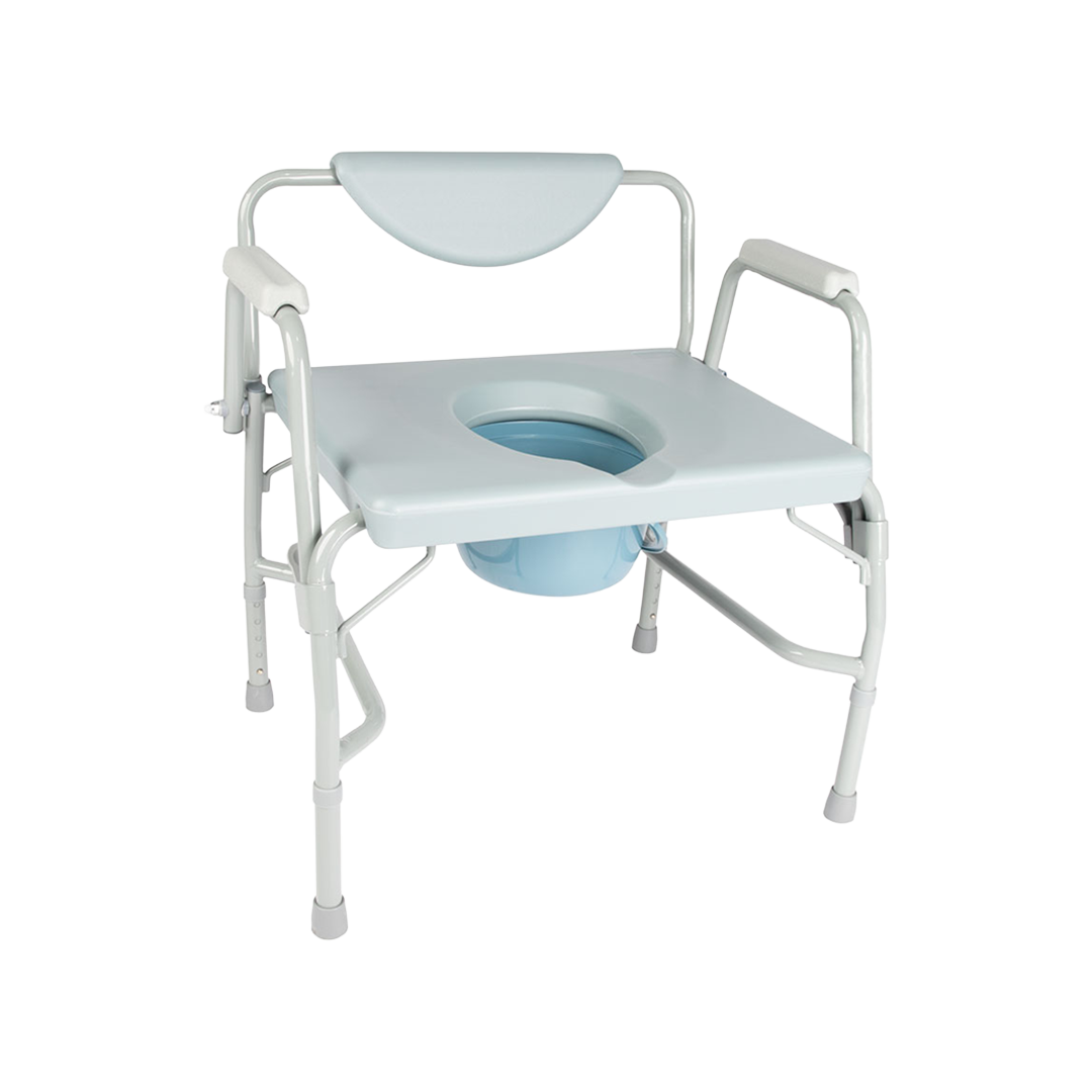 Hero Medical 3 in 1 - Bariatric Drop Arm Commode Chair with Bowl and Lid