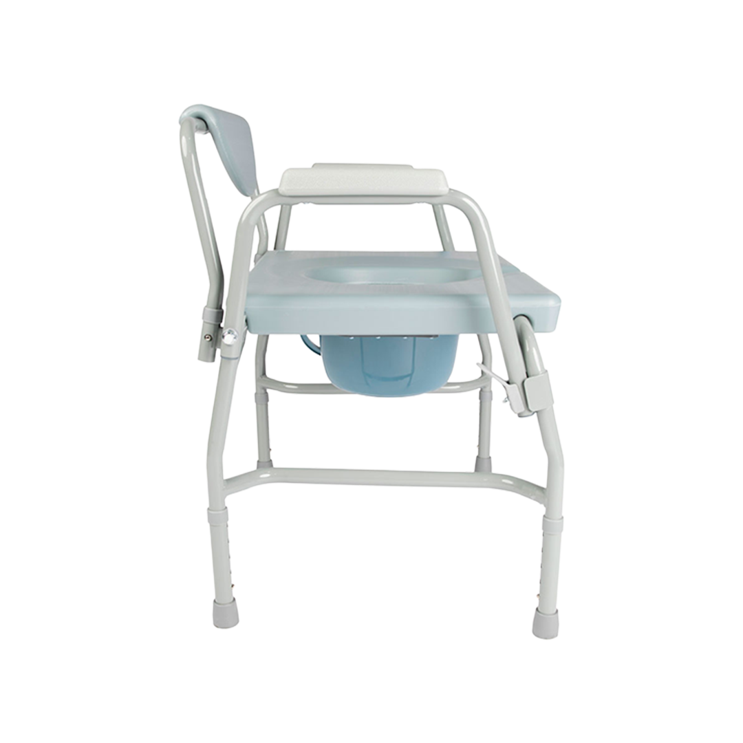 Hero Medical 3 in 1 - Bariatric Drop Arm Commode Chair with Bowl and Lid