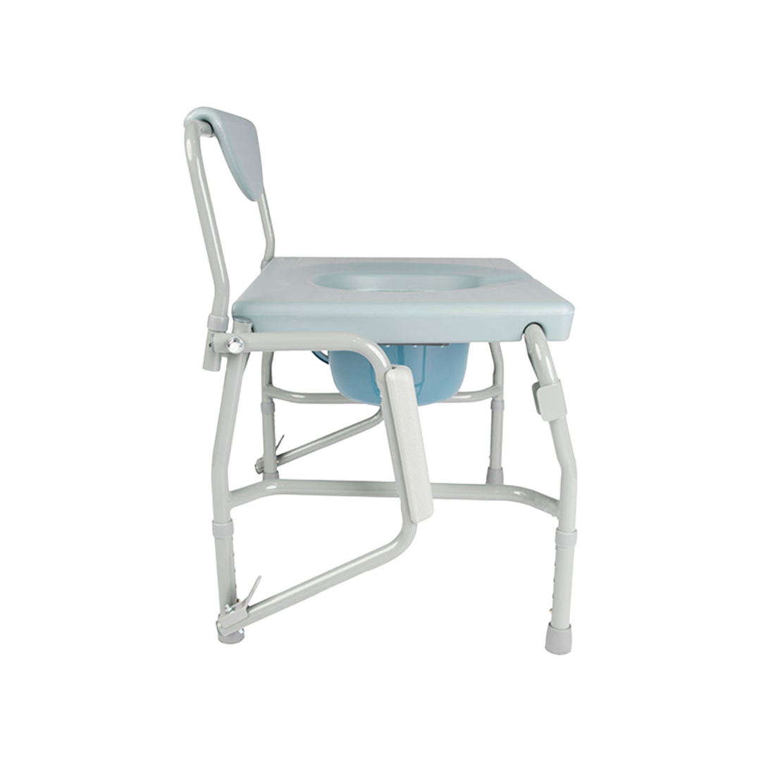 Hero Medical 3 in 1 - Bariatric Drop Arm Commode Chair with Bowl and Lid