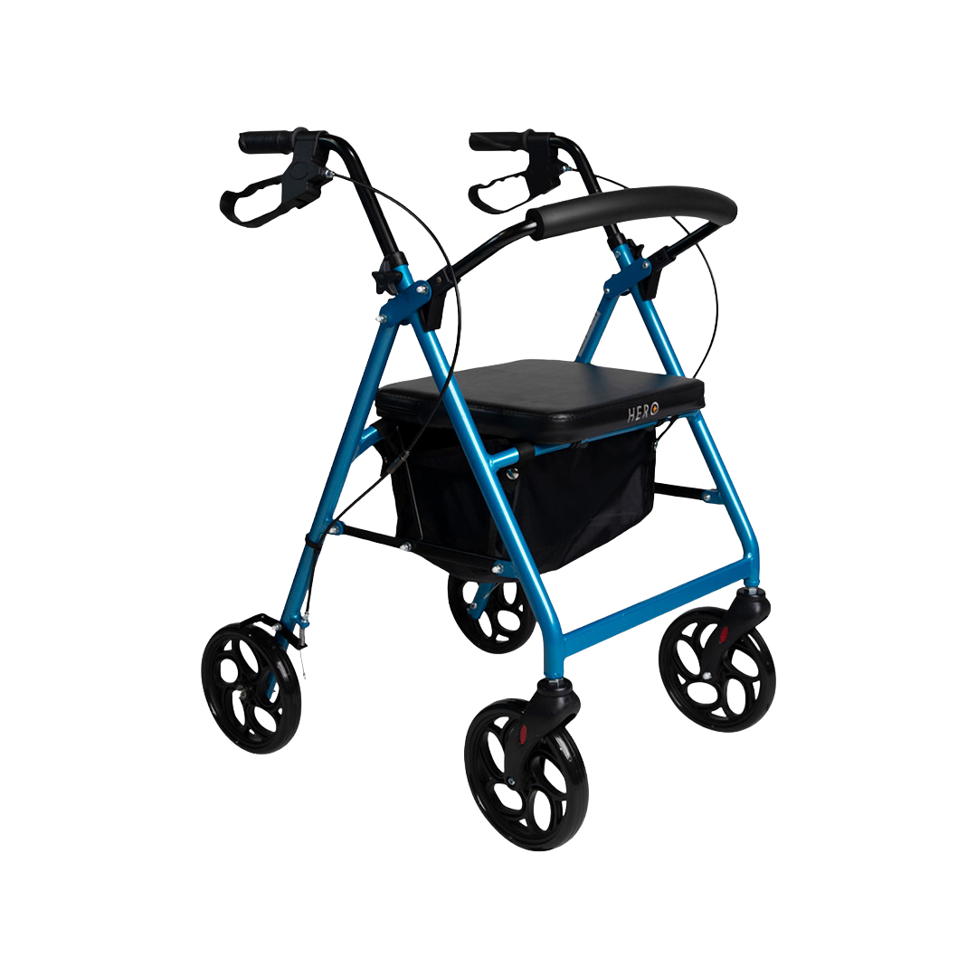 Hero Medical Quad Seat Walker - 8 inch wheels