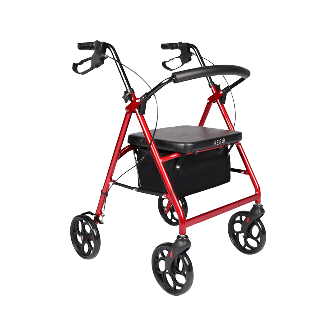 Hero Medical Quad Seat Walker - 8 inch wheels