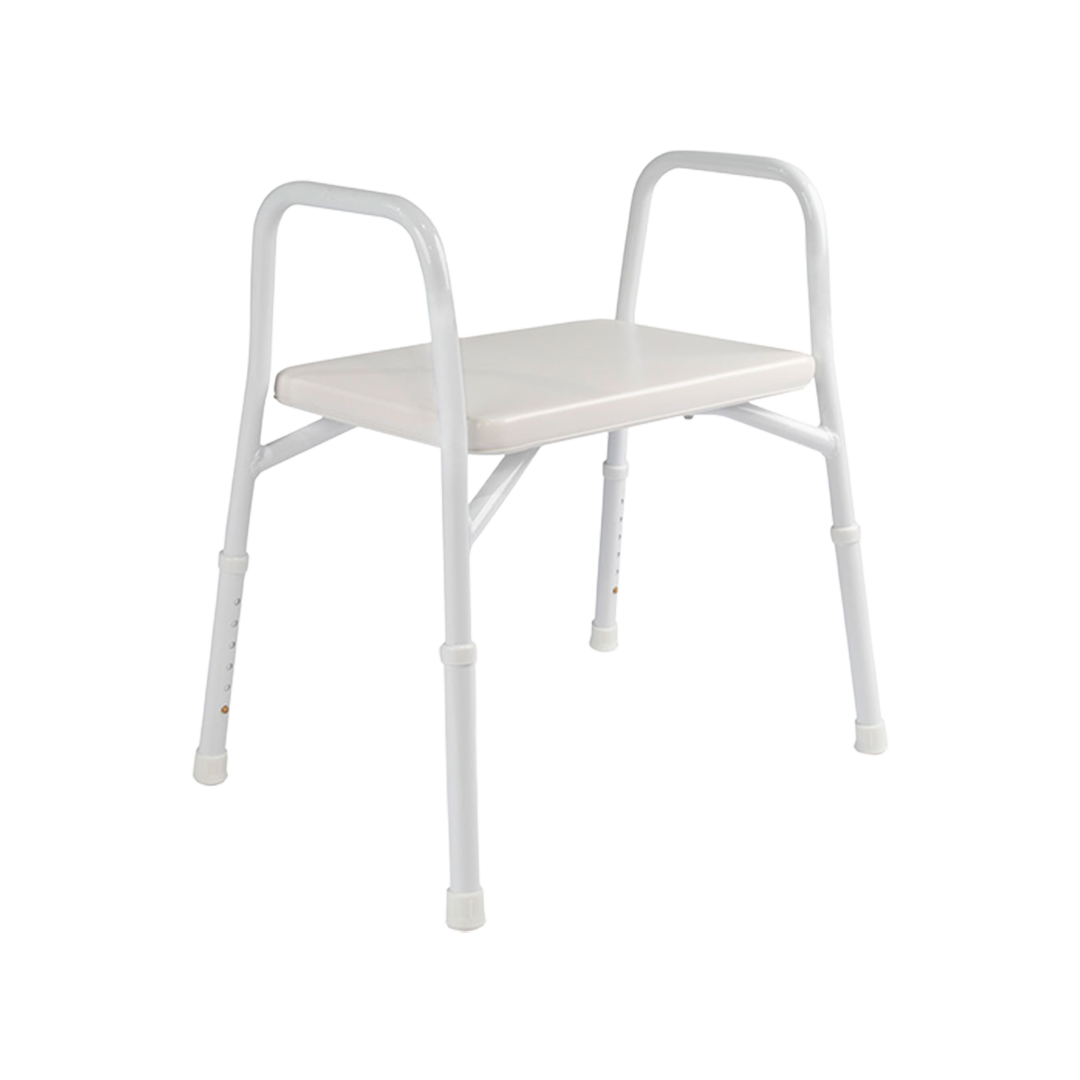 Hero Medical Shower Stool - Extra Wide Padded And Aluminium Rust Free