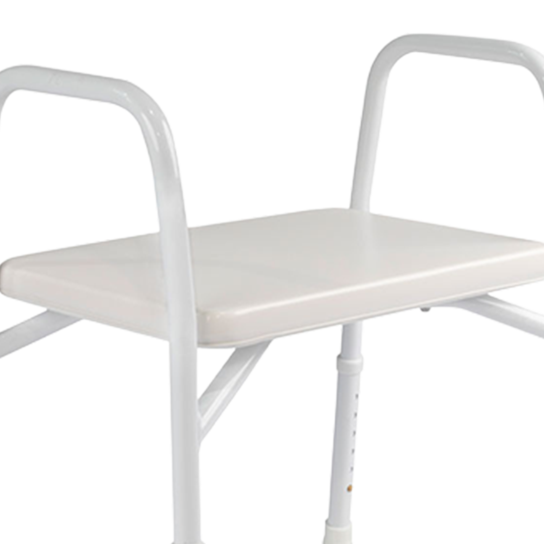 Hero Medical Shower Stool - Extra Wide Padded And Aluminium Rust Free