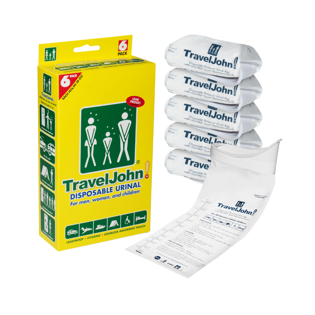 TravelJohn Disposable Personal Urinal Bag Leak Proof