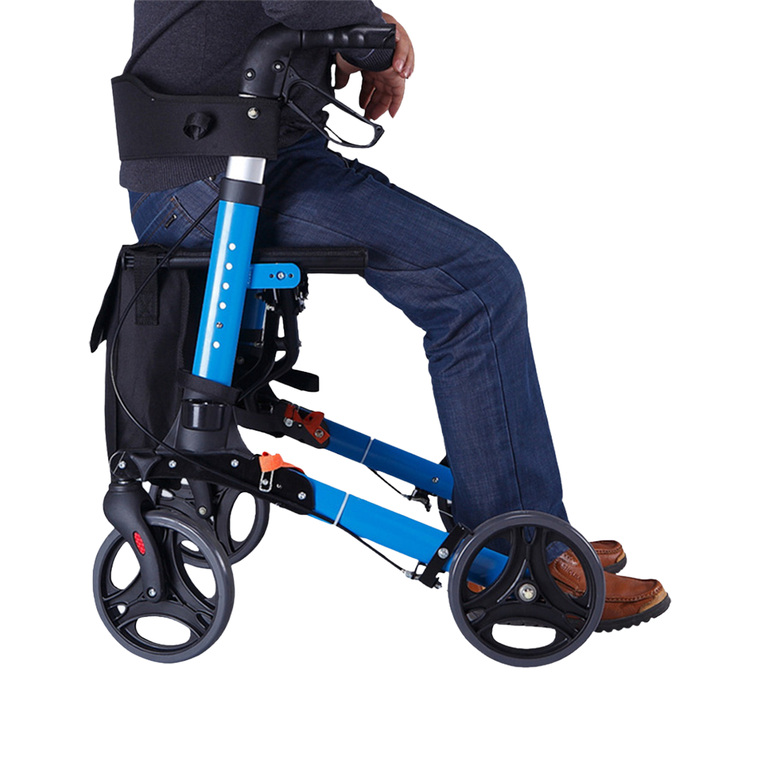 Travel Lite Portable Outdoor Seat Walker with Seat and Bag + Crutch Holder
