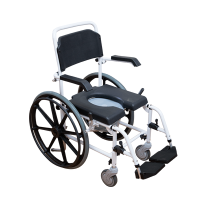 Aspire 440mm Aluminium Commode Attendant Propelled