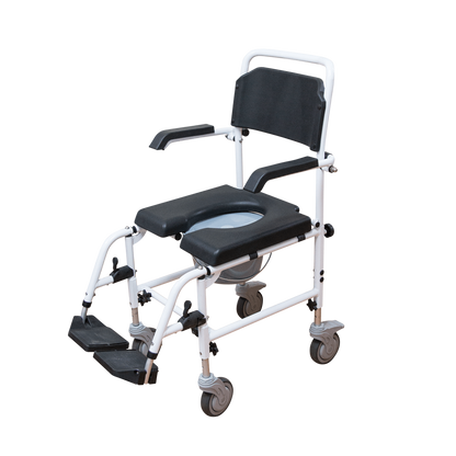 Aspire 440mm Aluminium Commode Attendant Propelled