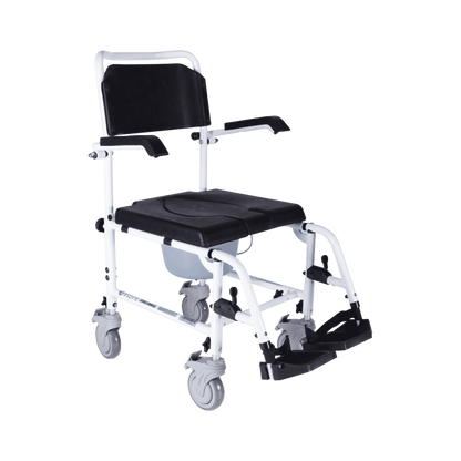 Aspire 440mm Aluminium Commode Attendant Propelled