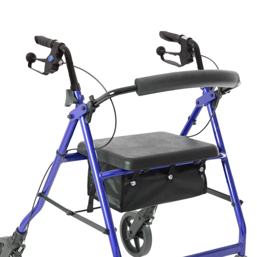 Aspire Deluxe 8" Seat Walker/Rollator Blue