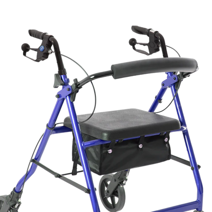 Aspire Deluxe 8" Seat Walker/Rollator Blue