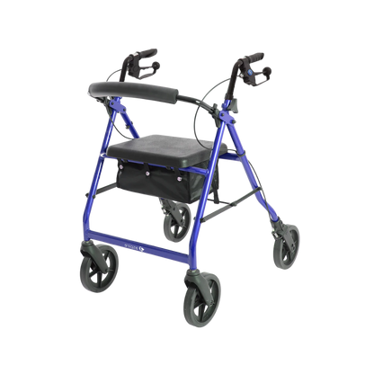 Aspire Deluxe 8" Seat Walker/Rollator Blue