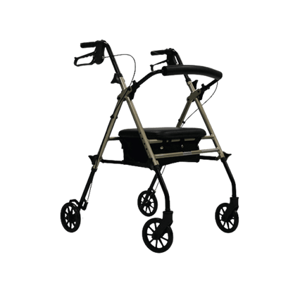 Aspire Flex 6 Adjustable Seat Walker 6" Wheel Champagne