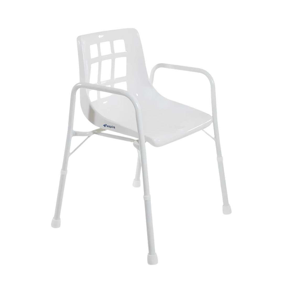 Aspire Shower Chair with Arms Wide Aluminium