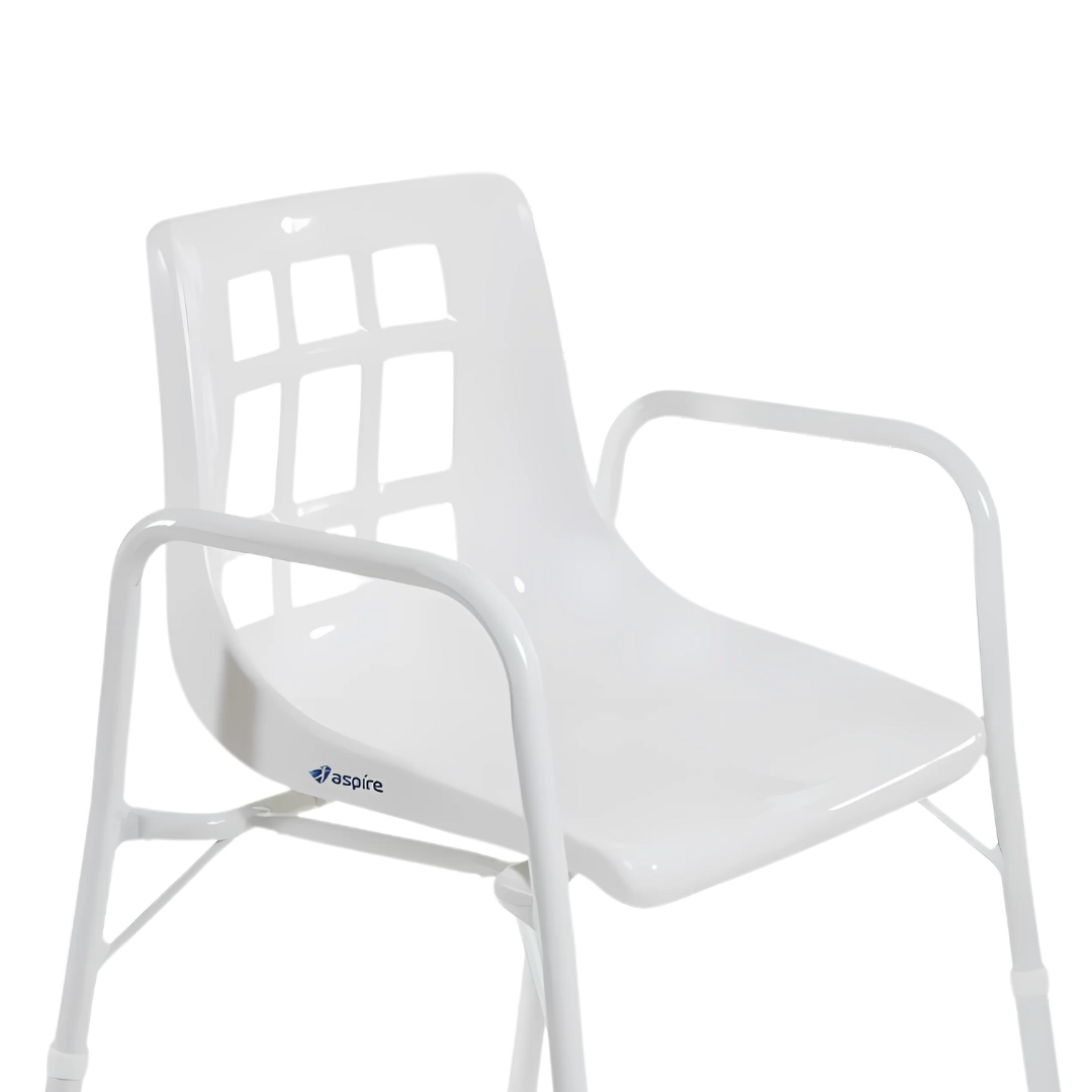 Aspire Shower Chair with Arms Wide Aluminium