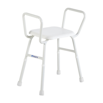 Aspire Shower Stool with Padded Seat Steel
