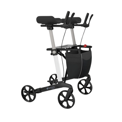 Aspire Vogue Forearm Seat Walker/Rollator White/Black