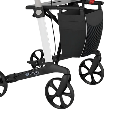 Aspire Vogue Forearm Seat Walker/Rollator White/Black