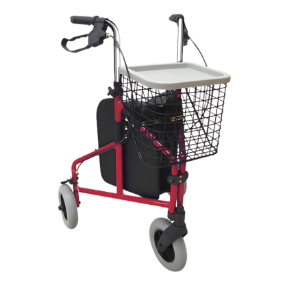 Aspire Tri-Wheel Walker – Lightweight 3-Wheel Rollator with Seat & Storage