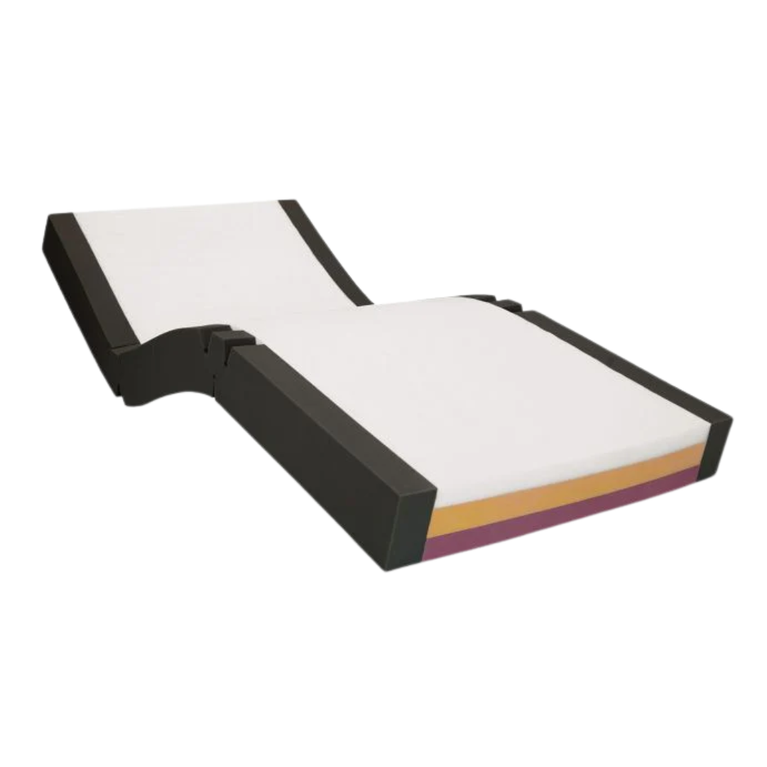 Forte Icon Firm Mattress in long king single size with quilted cover, featuring a 20cm high-density foam core for firm support, designed for clinical, aged care, and home environments.