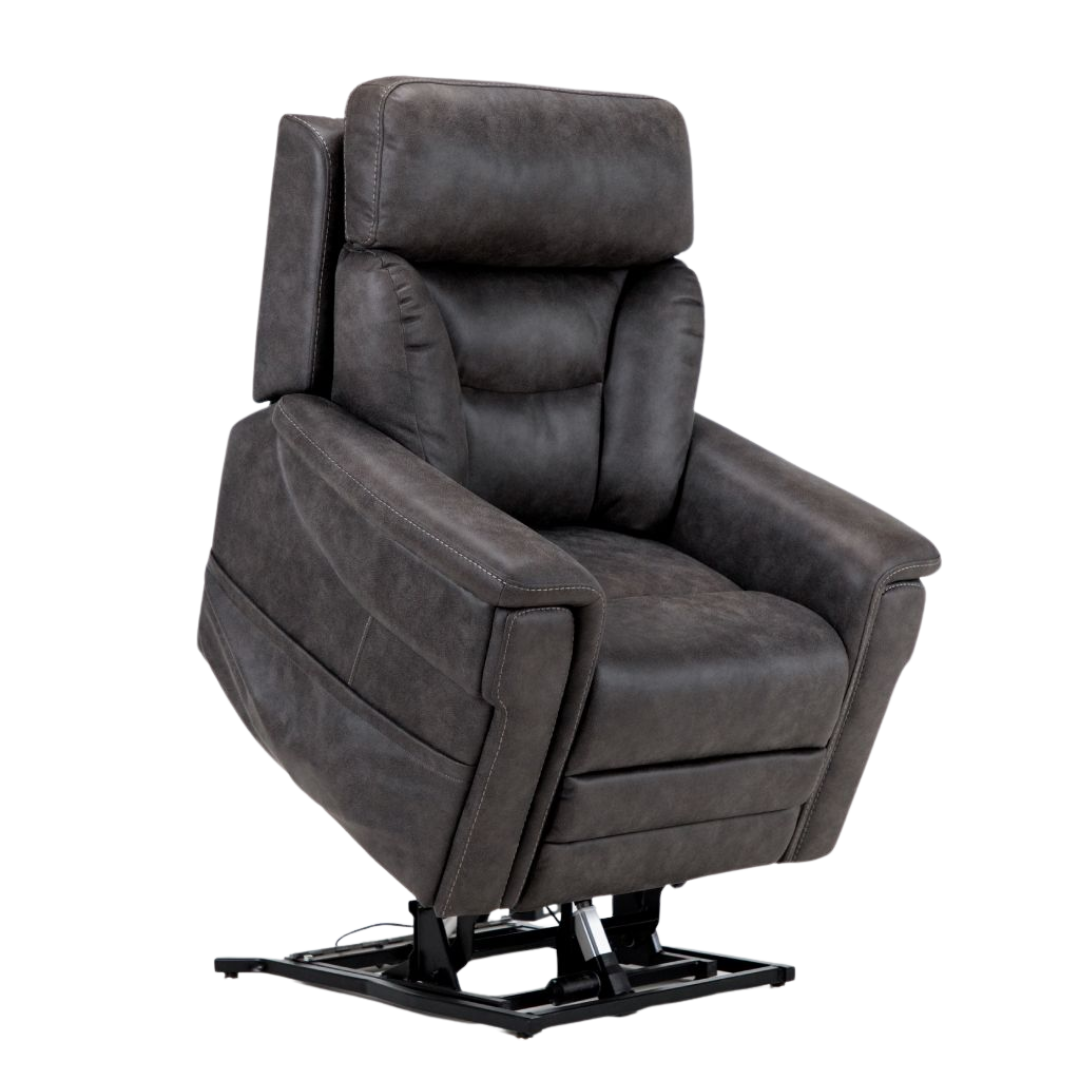Alivio Donatello Plus Quint Motor Lift Chair in Canyon fabric, featuring five-motor adjustability, lay-flat recline, and ergonomic support for mobility and comfort in aged care or home environments.