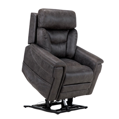 Alivio Donatello Plus Quint Motor Lift Chair in Canyon fabric, featuring five-motor adjustability, lay-flat recline, and ergonomic support for mobility and comfort in aged care or home environments.