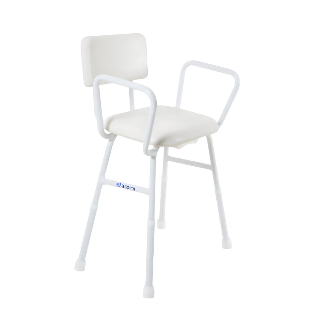 Aspire Shower Stool with Padded Seat & Back Steel
