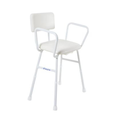 Aspire Shower Stool with Padded Seat & Back Steel