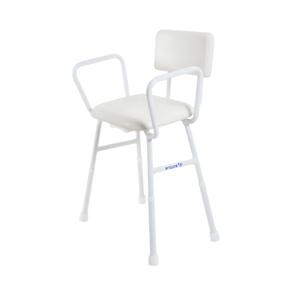 Aspire Shower Stool with Padded Seat & Back Steel