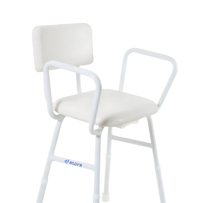 Aspire Shower Stool with Padded Seat & Back Steel