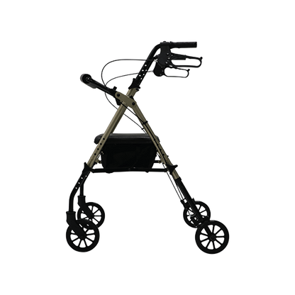 Aspire Flex 6 Adjustable Seat Walker 6" Wheel Champagne