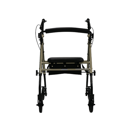 Aspire Flex 6 Adjustable Seat Walker 6" Wheel Champagne