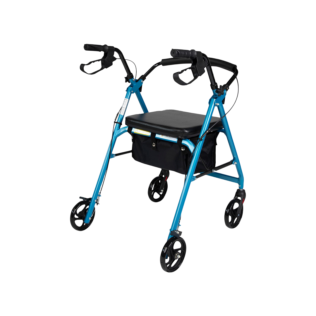 Hero Medical 4-Wheeled Mobility Walker - Walking Frame with Rollator