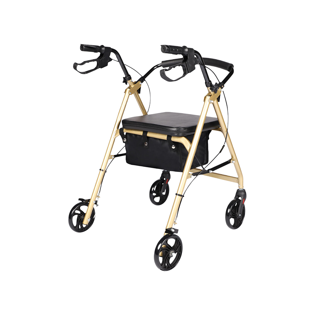 Hero Medical 4-Wheeled Mobility Walker - Walking Frame with Rollator