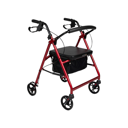 Hero Medical 4-Wheeled Mobility Walker - Walking Frame with Rollator